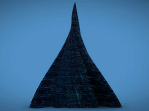 tube building alien crystal 3D Model