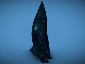 tube building alien crystal 3D Model