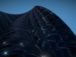 tube building alien crystal Model 3D