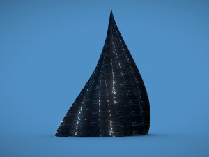 tube building alien crystal Model 3D