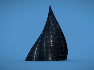 tube building alien crystal 3D Model