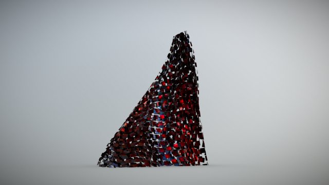 wave walls futuristic building 3D Model .c4d .max .obj .3ds .fbx .stl .blend 
