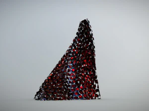 dinding gelombang bangunan futuristik Model 3D