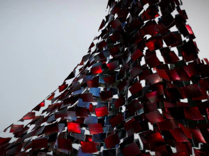 wave walls futuristic building 3D Model