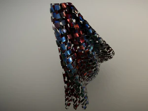 wave walls futuristic building 3D Model