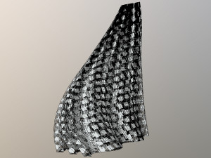 wave walls futuristic building 3D Model