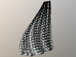 wave walls futuristic building 3D Model