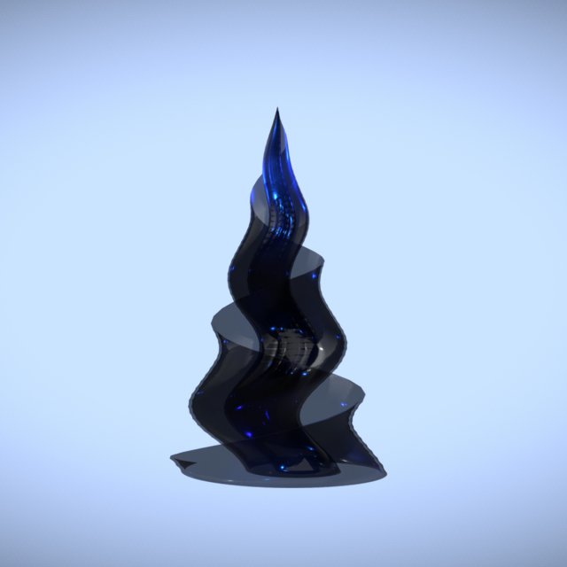 spiral pyramid black glass Modello 3D .c4d .max .obj .3ds .fbx .stl .blend 