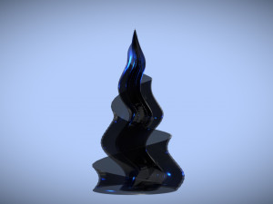 spiral pyramid black glass Modello 3D