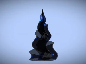 spiral pyramid black glass 3D Model
