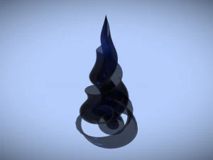 spiral pyramid black glass 3D Model