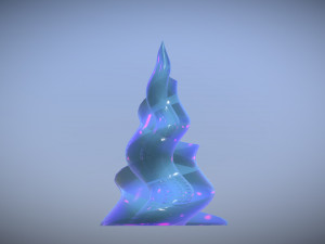 spiral pyramid blue glass Modelo 3D