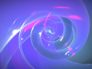 spiral pyramid blue glass Modelo 3D