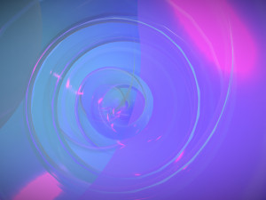 spiral pyramid blue glass Modelo 3D