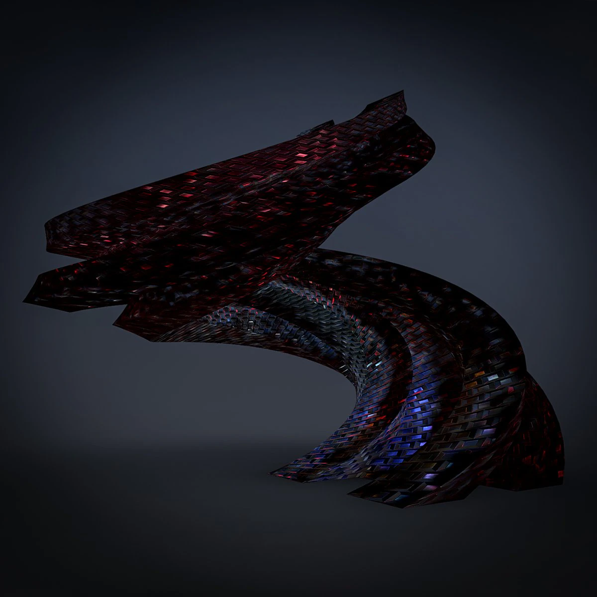curved futuristic building 3D Model .c4d .max .obj .3ds .fbx .stl .blend 