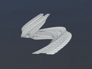 curved futuristic building 3D Модель