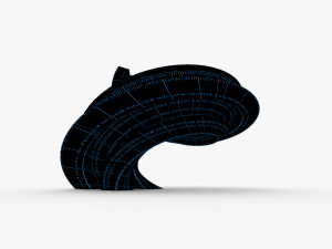 curved building scifi windows 3D Model
