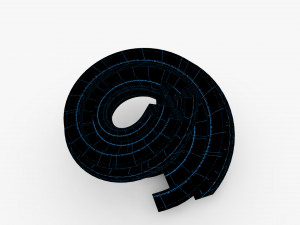 curved building scifi windows 3D Model