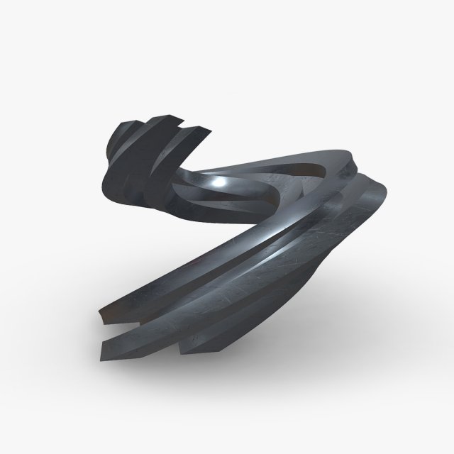 curved futuristic building steel 3D Модель .c4d .max .obj .3ds .fbx .stl .blend 
