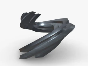 вигнута футуристична будівельна сталь 3D Модель