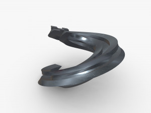 curved futuristic building steel 3D Модель