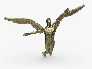 ангел чоловіча модель - золото 3D Модель