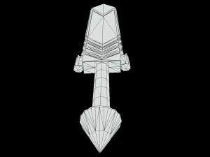 dwarf magic sword 3D Model