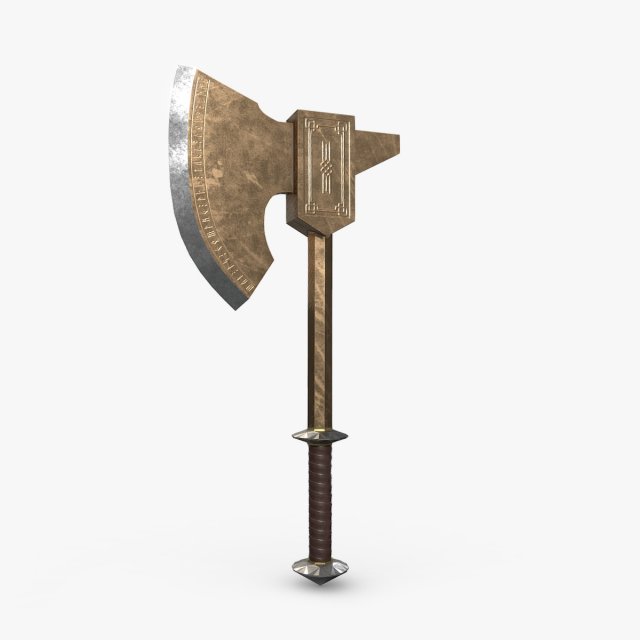 ax of war Modello 3D .c4d .max .obj .3ds .fbx .stl .blend 