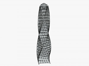 Futuristic Skyscraper 3D Model