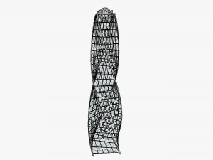 Futuristic Skyscraper 3D Model