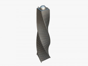 Futuristic Skyscraper 3D Model