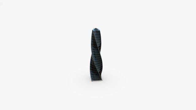 Futuristic Skyscraper 3D Model .c4d .max .obj .3ds .fbx .stl .blend 