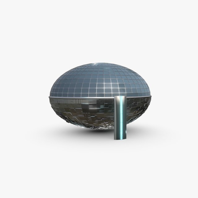 Ellipse building 3D Model .c4d .max .obj .3ds .fbx .stl .blend 