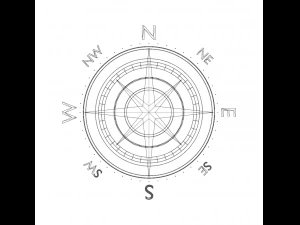 compass rose 3D Model
