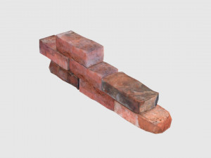 red bricks pack low-poly and photoscanned 3D Модель