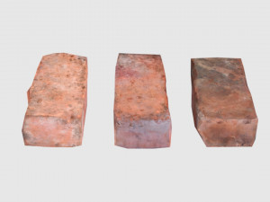 red bricks pack low-poly and photoscanned 3D Модель
