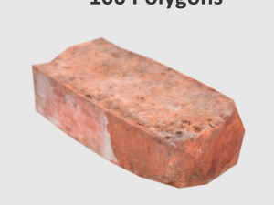 red bricks pack low-poly and photoscanned 3D Модель