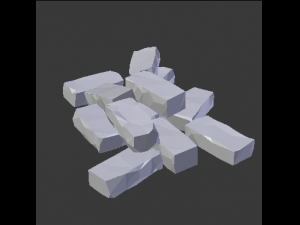 red bricks pack low-poly and photoscanned 3D Модель