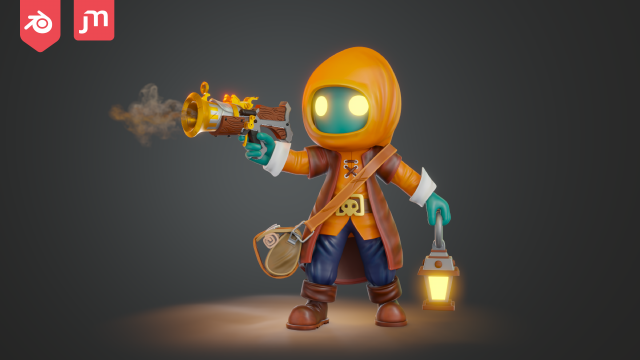 Dark Gunslinger 3D मॉडल .c4d .max .obj .3ds .fbx .stl .blend 