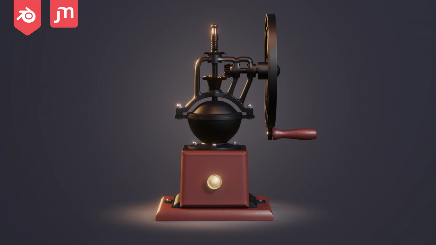 Coffee Grinder 3D Model .c4d .max .obj .3ds .fbx .stl .blend 