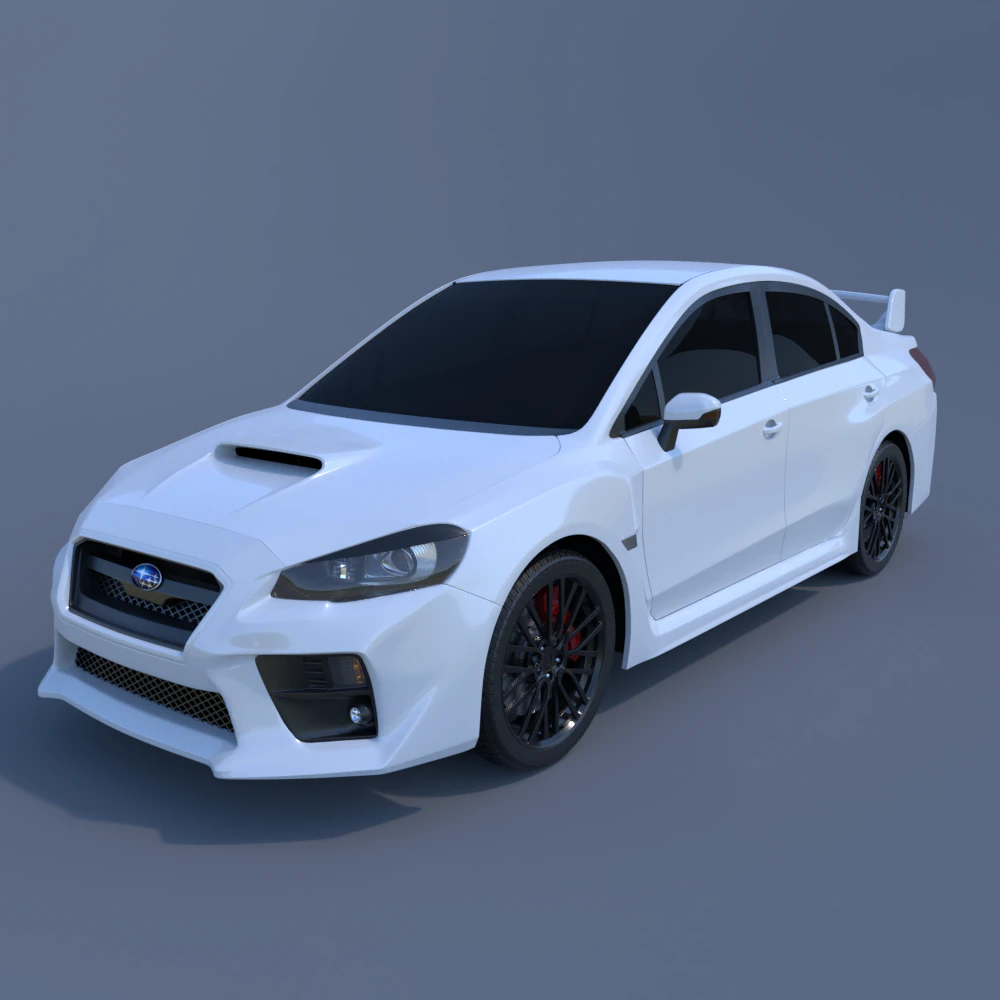 subaru wrx sti 3D Model .c4d .max .obj .3ds .fbx .stl .blend 