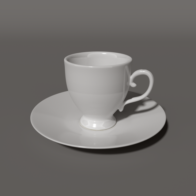 tea cup 3D Модель .c4d .max .obj .3ds .fbx .stl .blend 