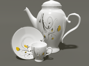 tea set 3D 모델