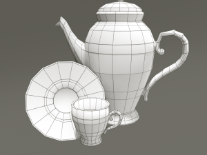 tea set Model 3D