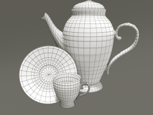 tea set Model 3D