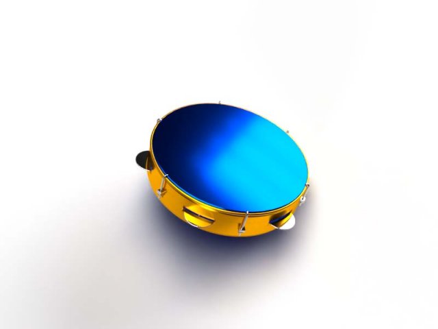 tambourine Modelo 3D .c4d .max .obj .3ds .fbx .stl .blend 