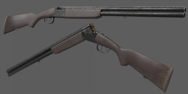 old hunting rifle Model 3D .c4d .max .obj .3ds .fbx .stl .blend