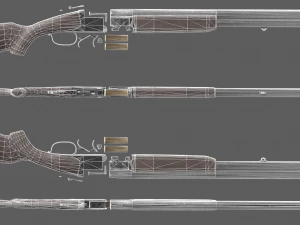 old hunting rifle 3D Model