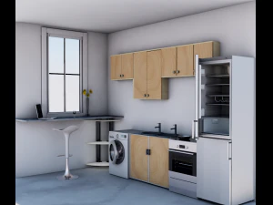 modernes K&uuml;cheninterieur 3D Modell