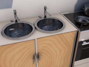 contemporary kitchen interior 3D मॉडल